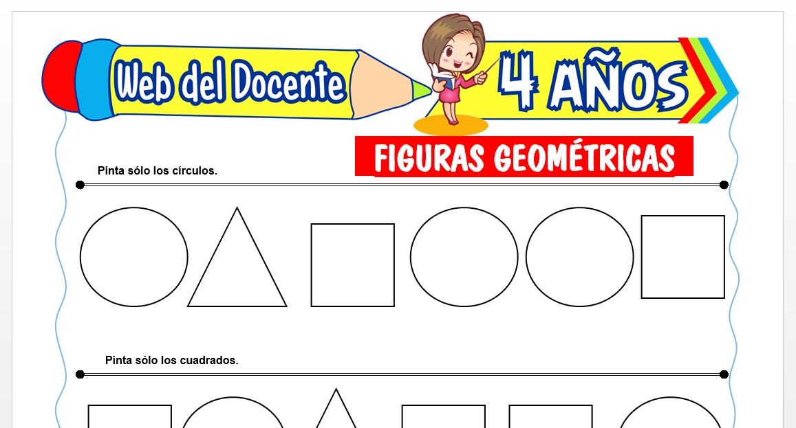 Ficha de Actividades de Figuras Geométricas para Niños de 4 AÑOS