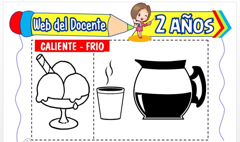 Ficha de Caliente y Frío para Niños de 2 Años