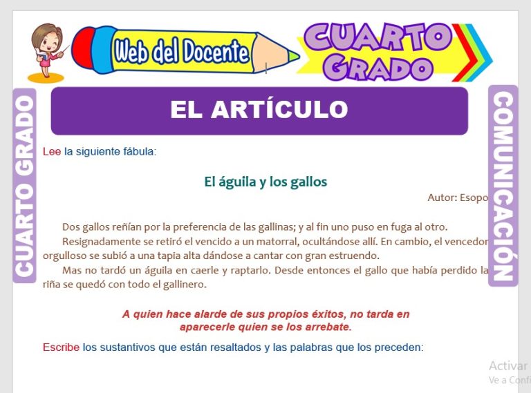 COMUNICACIÓN – Cuarto Grado de Primaria – 34 Fichas GRATIS