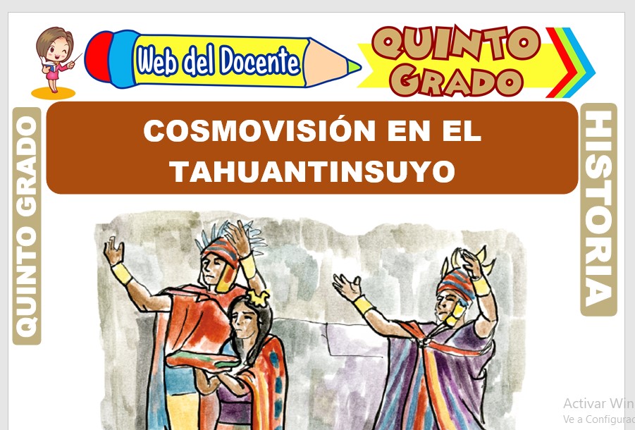 Ficha de Cosmovisión en el Tahuantinsuyo para Quinto Grado de Primaria