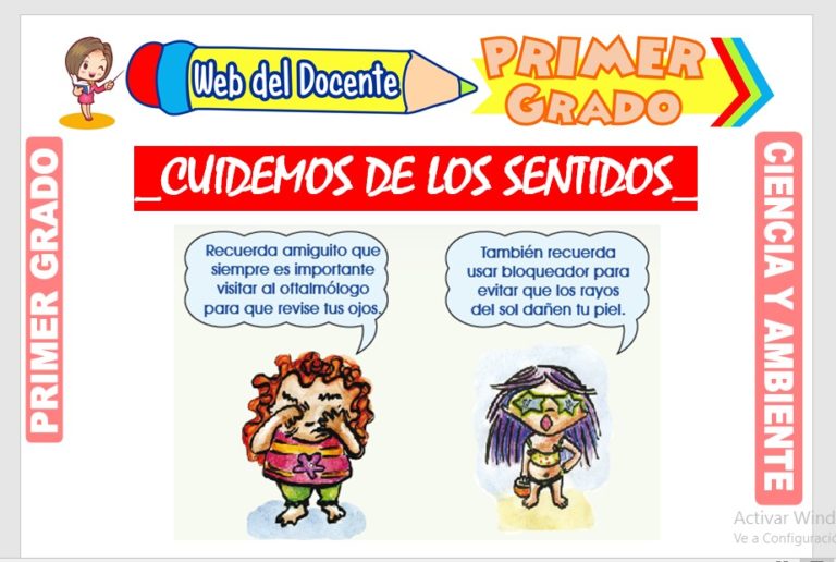 Cuidando los Sentidos para Primer Grado de Primaria – Web del Docente