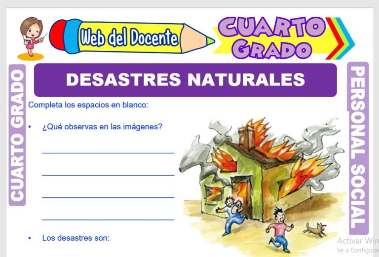 Desastres Naturales para Cuarto Grado de Primaria – Web del Docente
