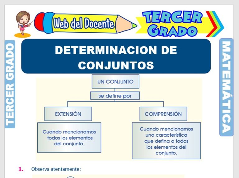 Intersección y Unión de Conjuntos para Tercer Grado de Primaria – Web
