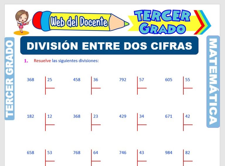 División entre Dos Cifras para Tercer Grado de Primaria – Web del