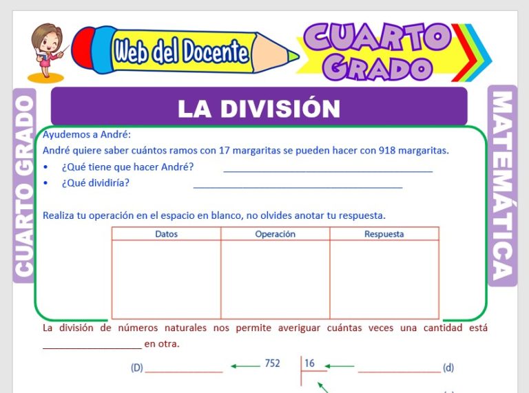 MATEMÁTICA – Cuarto Grado de Primaria – 37 Fichas GRATIS