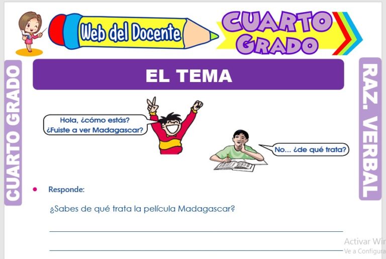 RAZONAMIENTO VERBAL – Cuarto Grado de Primaria –– 29 Fichas