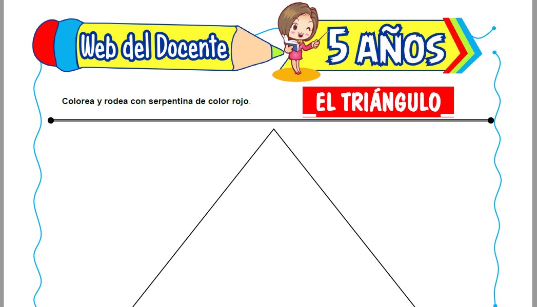 Muestra de la Ficha de El Triángulo para Niños de 5 Años