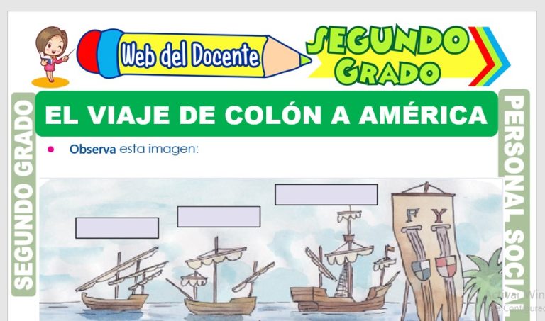 El Viaje de Colón a América para Segundo Grado de Primaria