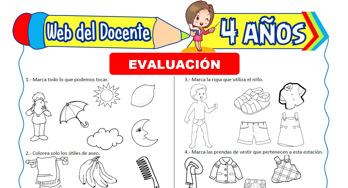 Evaluación de Ciencia y Ambiente para niños de 4 años