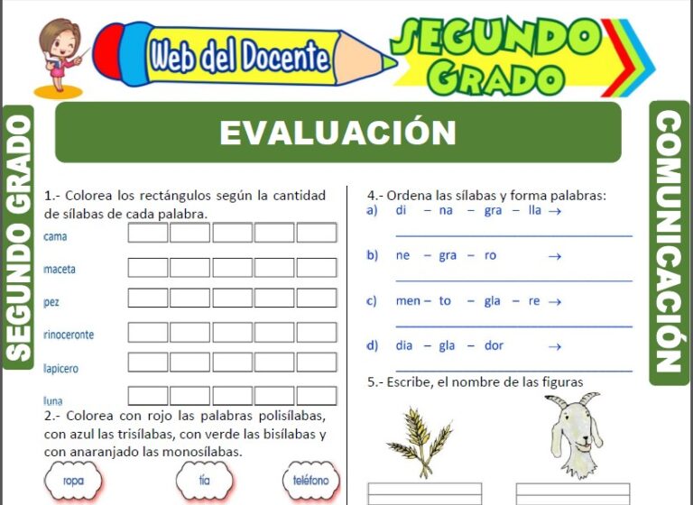 Sílaba Tónica y Átona para Segundo Grado de Primaria – GRATIS