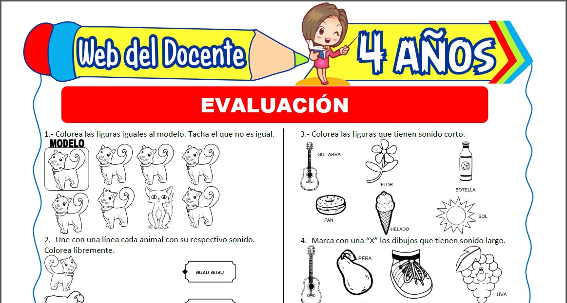 Evaluación de Comunicación para niños de 4 años