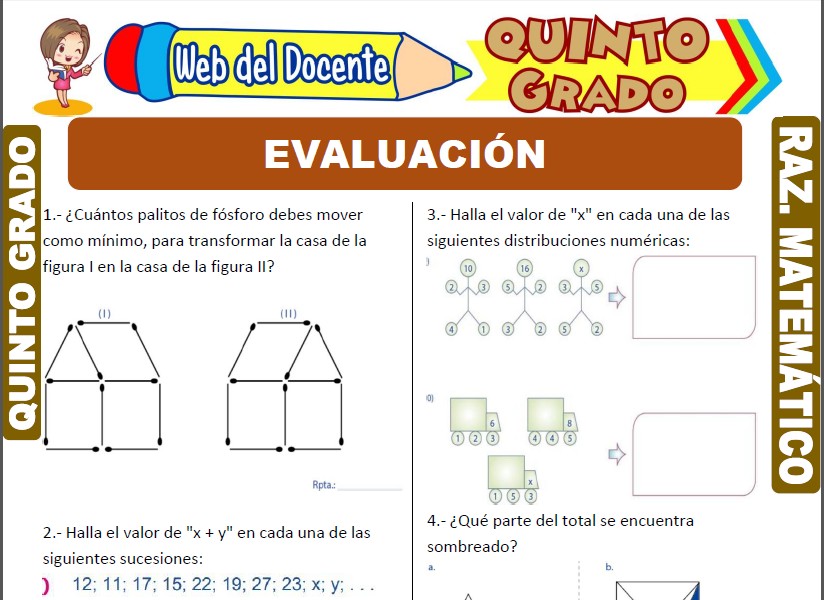 Evaluación de Razonamiento Matemático para Quinto Grado de Primaria