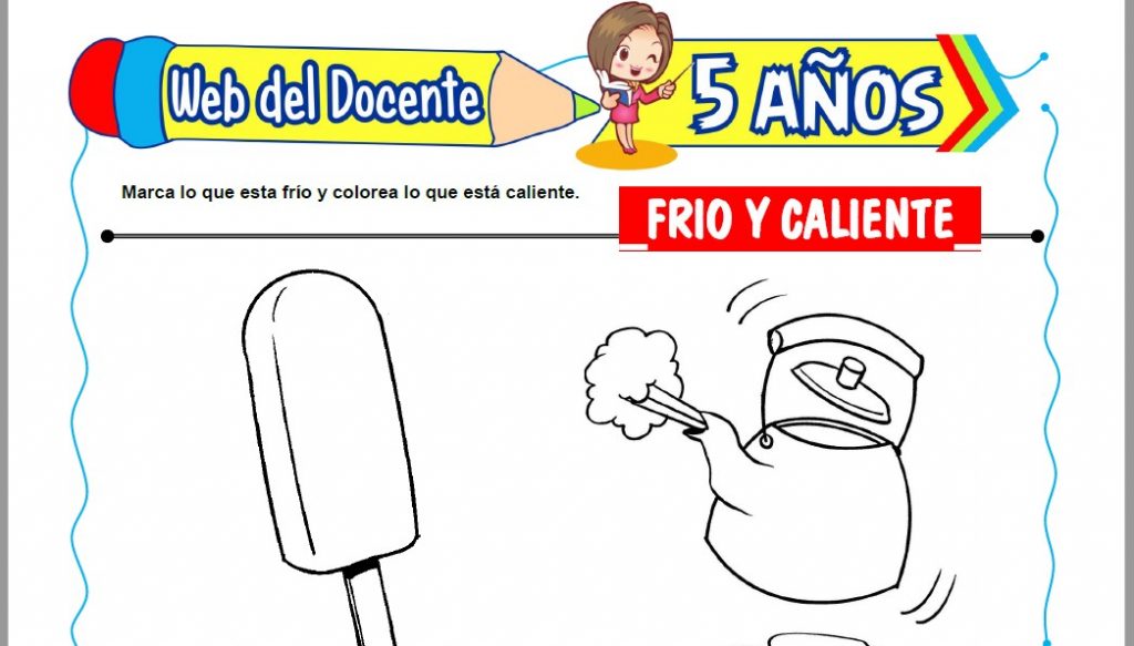 Frio y Caliente para Niños de 5 Años Web del Docente