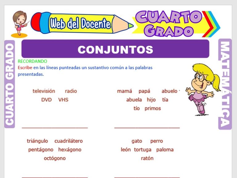 Introducción a los Conjuntos para Cuarto Grado de Primaria – Web del