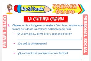 Ficha de La Cultura Chavín para Primer Grado de Primaria