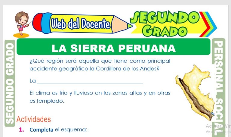 La Sierra Peruana para Segundo Grado de Primaria – Web del Docente