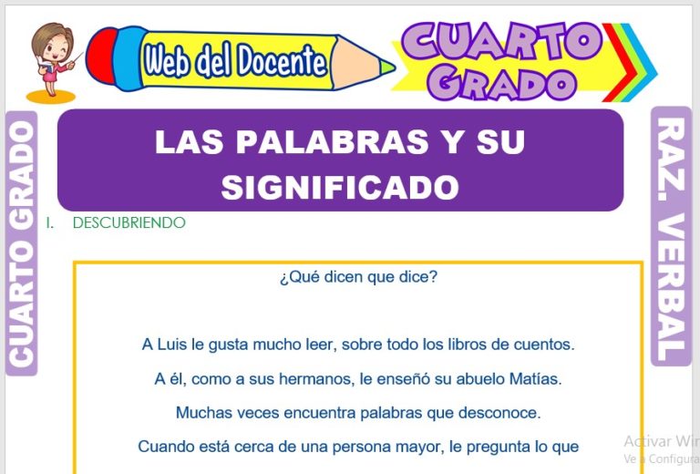 Creación de Esquemas para Cuarto Grado de Primaria – Web del Docente