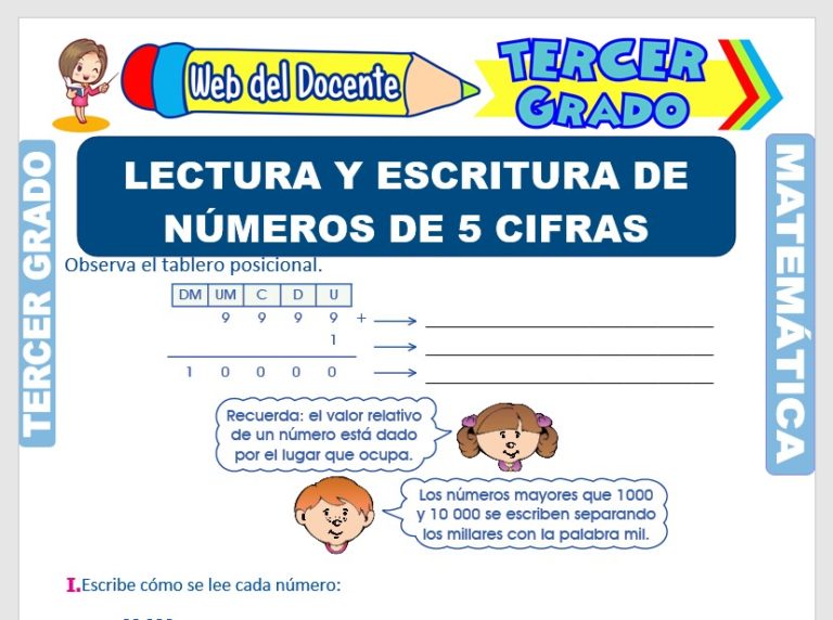 Lectura Y Escritura De Numeros De 5 Cifras