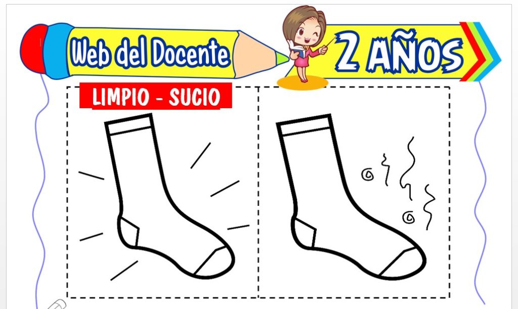 Limpio y Sucio para Niños de 2 Años – Web del Docente