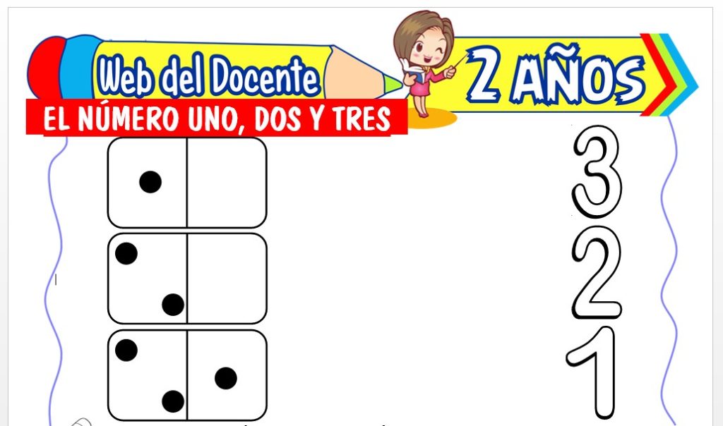 Ficha de Los Números 1, 2 y 3 para Niños de 2 Años