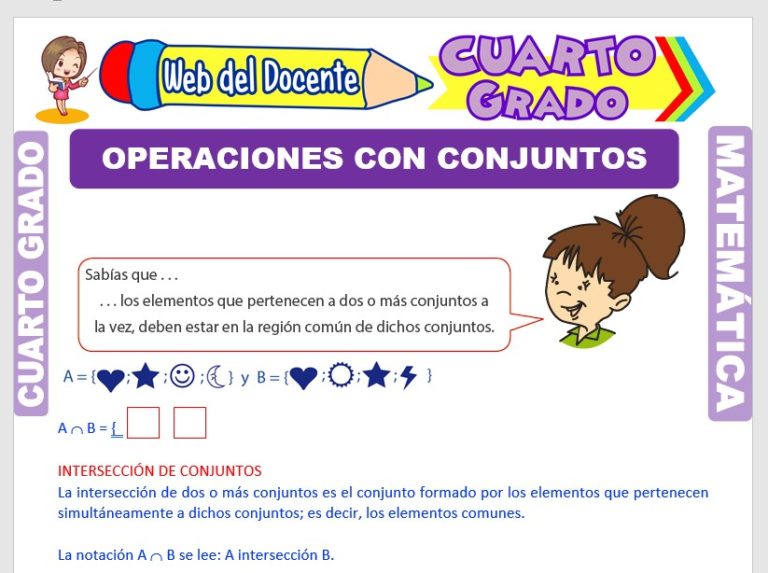 Operaciones con Conjuntos para Cuarto Grado de Primaria – Web del
