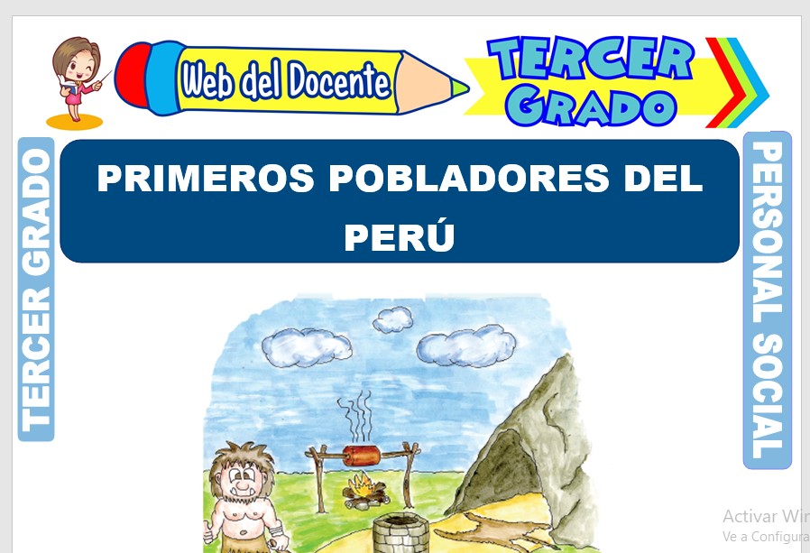 Ficha de Primeros Pobladores del Perú para Tercer Grado de Primaria